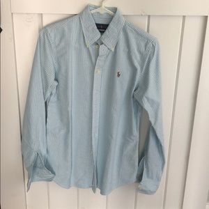 Ladies striped polo Oxford